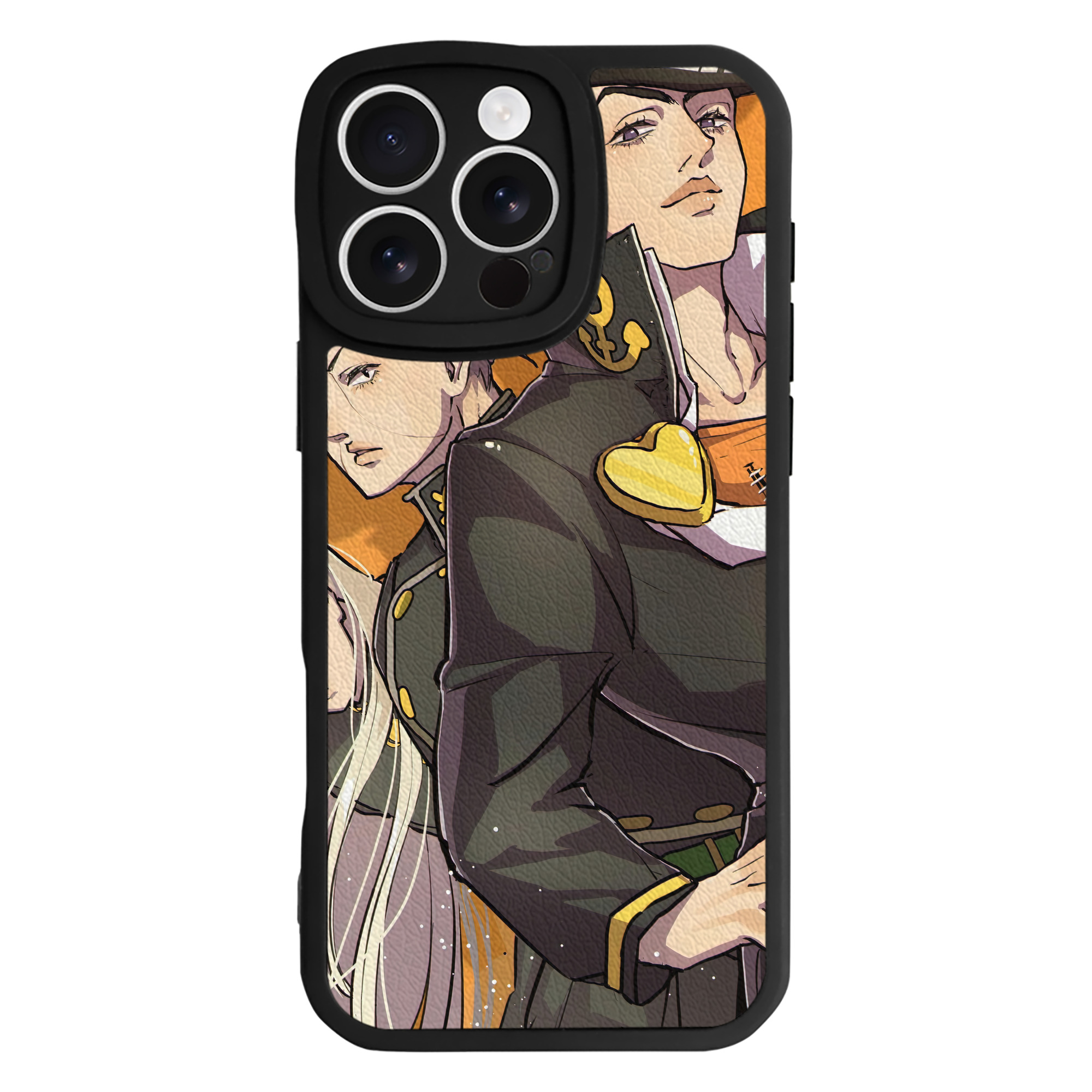 （画像用） ジョジョの奇妙な冒険 JoJo's Bizarre Adventure 【iPhone 16シリーズ対応】シリコンスマホケース（レザー調） 材質：シリコン